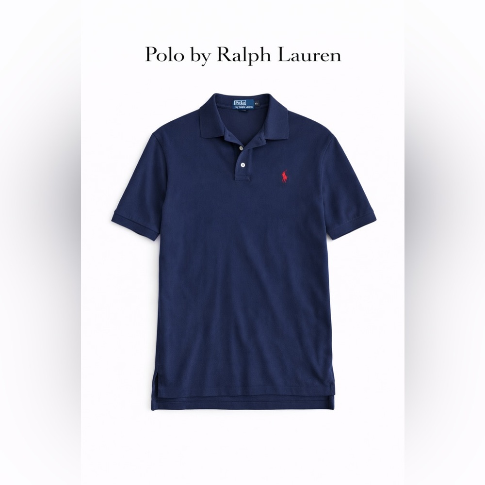 Polo Ralph Lauren Navy Blue Short Sleeve Polo Shirt Men’s XL Classic Y2K